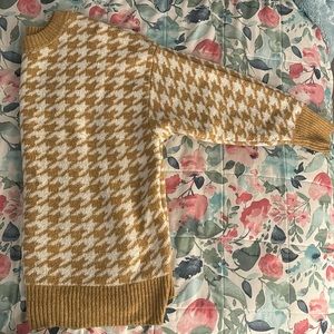 Warm Tan & White Sweater